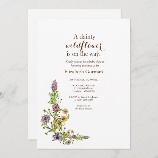 Wilde Wildebloemen Kaart (Voorkant / Achterkant)