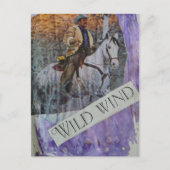 Wilde Wind Retro Cowboy Briefkaart (Voorkant)