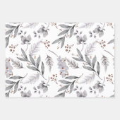 Wilde wintervogels Fox lekt botanisch Inpakpapier Vel (Voorkant 2)