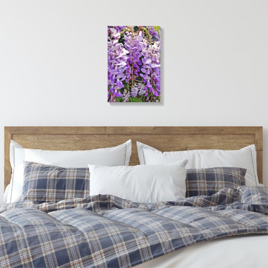 Wilde wisteria 11x16 canvas afdruk (Insitu (Slaapkamer))
