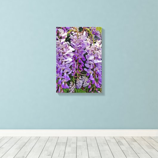 Wilde wisteria 11x16 canvas afdruk (Insitu (Houten vloer))