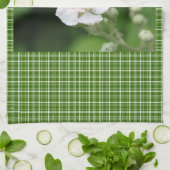 Wilde witte framboembloem. theedoek (Gevouwen)