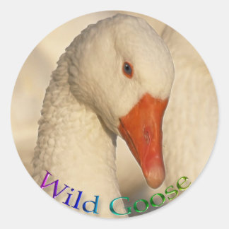 Wilde Witte Gans Vogel Wildlife Sticker