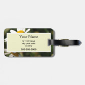 Wilde witte melkbloemen bagagelabel (Achterkant horizontaal)