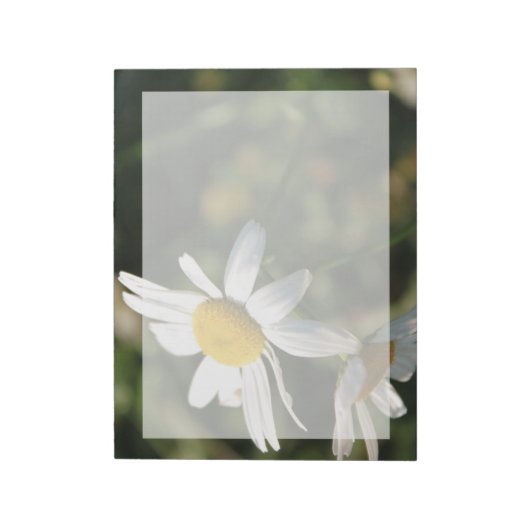 Wilde witte melkbloemen notitieblok (Linkerzijde)