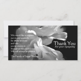 Wilde Witte Rozen 1 Condoleance Dank Je Bedankkaart