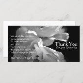 Wilde Witte Rozen 1 Condoleance Dank Je Bedankkaart (Voorkant / Achterkant)