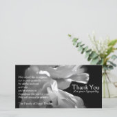 Wilde Witte Rozen 1 Condoleance Dank Je Bedankkaart (Staand voorkant)