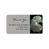 Wilde witte rozen Dank u Etiket 1 (Voorkant)