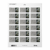 Wilde witte rozen Dank u Etiket 1 (Full Sheet)