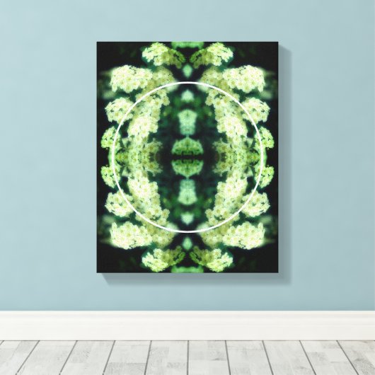 Wilde witte rozen die uw eigen foto creëren canvas afdruk (Insitu (Houten vloer))