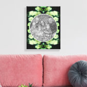 Wilde witte rozen die uw eigen foto maken canvas afdruk (Insitu (Woonkamer))