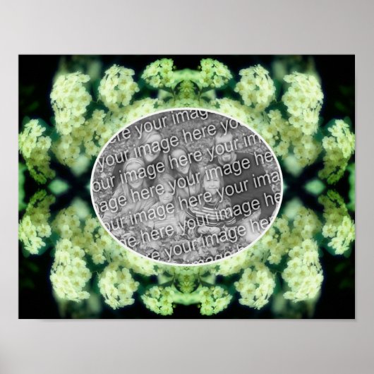 Wilde Witte Rozen Maken Je Eigen Foto Poster (Voorkant)