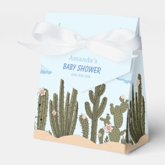 Wilde woestijn met Cactus Schattige Baby shower Bedankdoosjes (Voorkant Zijde)
