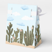 Wilde woestijn met Cactus Schattige Baby shower Bedankdoosjes (Achterkant)
