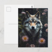 wilde wolf briefkaart (Voorkant / Achterkant)