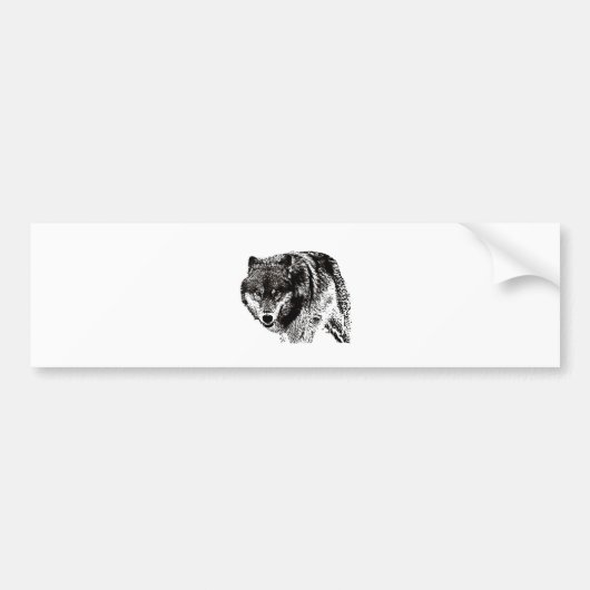 Wilde Wolf Bumpersticker (Voorkant)