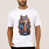 Wilde Wolf Dier T-shirt (Voorkant)