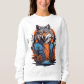Wilde Wolf Dier Trui (Voorkant)
