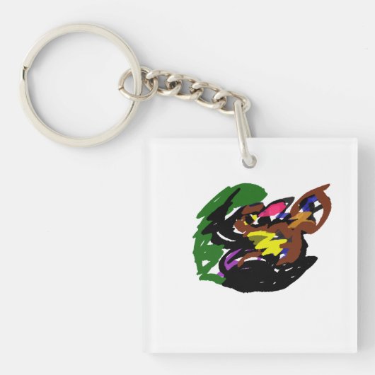 Wilde Wolf herfst Sleutelhanger (voorkant)