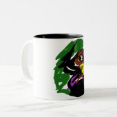 Wilde Wolf herfst Tweekleurige Koffiemok (Voorkant links)