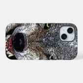 Wilde Wolf iPhone 15 Hoesje (Achterkant horizontaal)