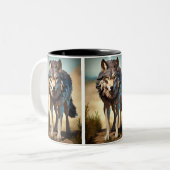 wilde wolf Koffie Mok (Voorkant links)