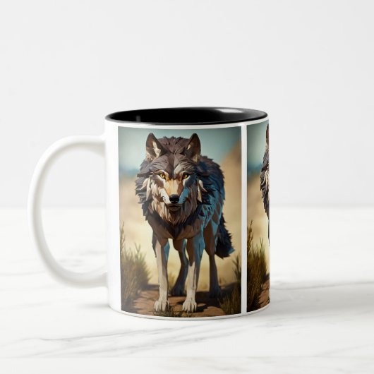 wilde wolf Koffie Mok (Links)