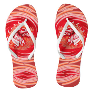 Wilde Wolf wervelende rode teenslippers