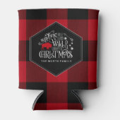 Wilde Wonderful Kerstrode Buffalo Pset ID604 Blikjeskoeler (Voorkant)