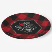 Wilde Wonderful Kerstrode Buffalo Pset ID604 Papieren Bordje (Gekanteld)