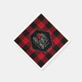 Wilde Wonderful Kerstrode Buffalo Pset ID604 Servet (Hoek)