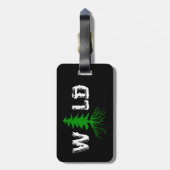 Wilde wortels buitenshuis bagagelabel (Achterkant verticaal)