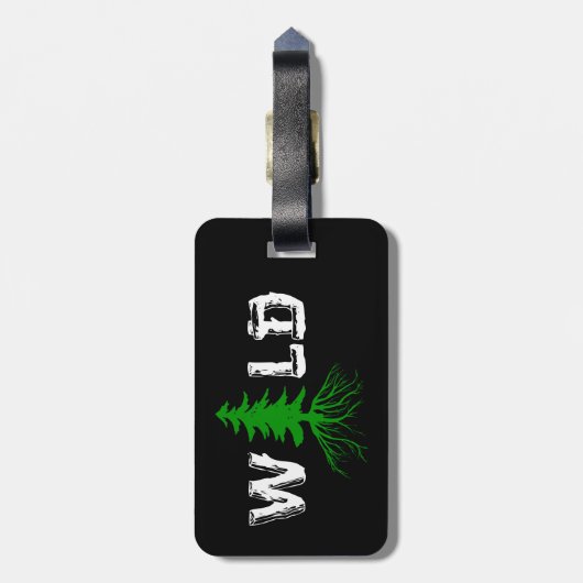 Wilde wortels buitenshuis bagagelabel (Achterkant verticaal)