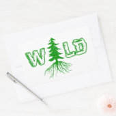 Wilde wortels buitenshuis rechthoekige sticker (Envelop)