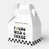 Wilde Young en Three Jongen 3e Verjaardag Bedankdoosjes (Voorkant Zijde)