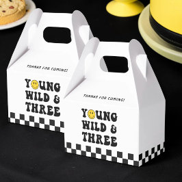 Wilde Young en Three Jongen 3e Verjaardag Bedankdoosjes