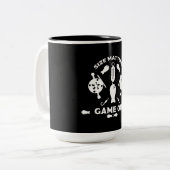 Wilde zalm Vist Tweekleurige Koffiemok (Voorkant links)