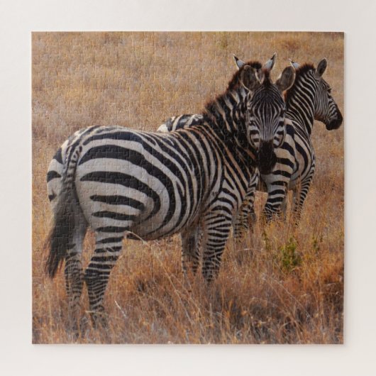 Wilde Zebra op African Plain Legpuzzel (Verticaal)