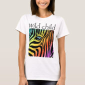 Wilde zebra regenboogdieren t-shirt (Voorkant)