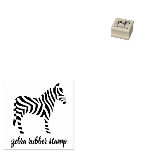 Wilde Zebra Rubberstempel (Gestempeld)