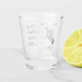 Wilde Zebra Spirit Animal Shot Glass Shot Glas (Achterkant)