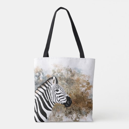 wilde zebra tote bag (Achterkant)