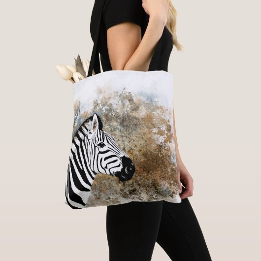 wilde zebra tote bag (Dichtbij)