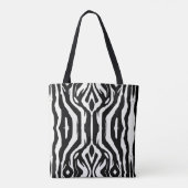 Wilde zebrapatroon tote bag (Achterkant)