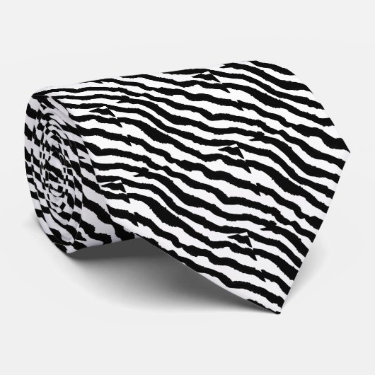 Wilde zebraprint stropdas (Opgerold)