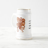  wilde zeeen - octopus - mok van bier (Voorkant links)