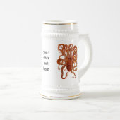  wilde zeeen - octopus - mok van bier (Voorkant rechts)