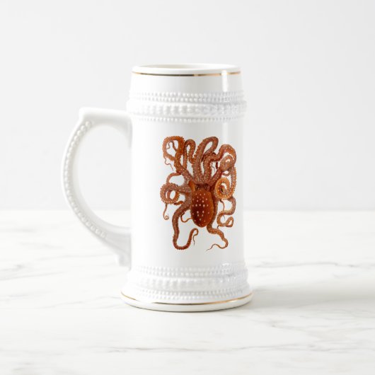  wilde zeeen - octopus - mok van bier (Links)