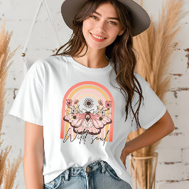 Wilde Ziel Boho Regenboog Vlinder Cadeau Tri-Blend Shirt